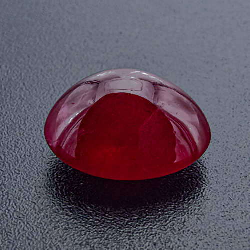 Ruby from Myanmar. 4.73 Carat. Cabochon Oval, semi-translucent