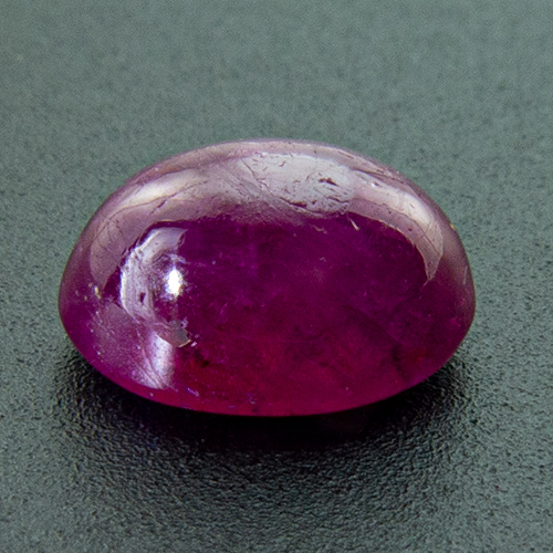 Ruby from India. 1.13 Carat. Cabochon Oval, translucent