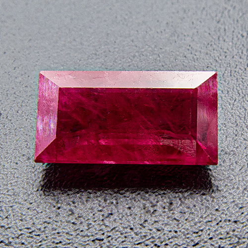 Ruby from Myanmar. 1.21 Carat. Baguette, very distinct inclusions