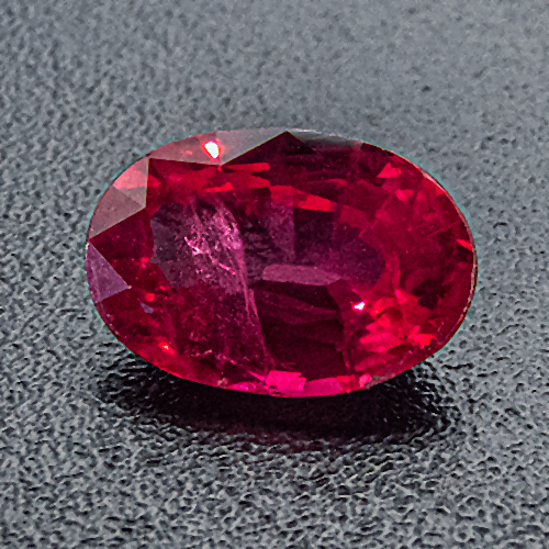 Ruby from Myanmar. 0.61 Carat. Oval, distinct inclusions