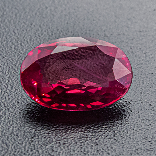 Ruby from Myanmar. 0.85 Carat. Shallow pavilion, looks heavier (and more expensive) than it is