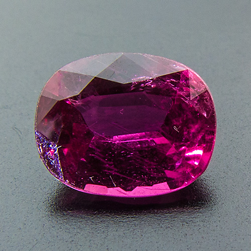 Ruby from Myanmar. 1.13 Carat. Oval, distinct inclusions