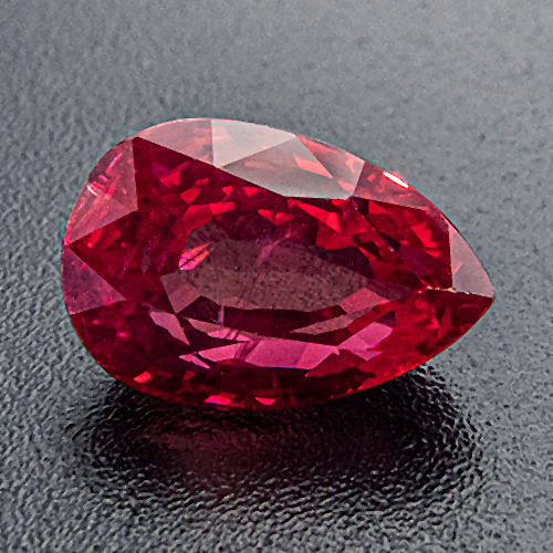 Ruby from Myanmar. 2.03 Carat. Pear, small inclusions