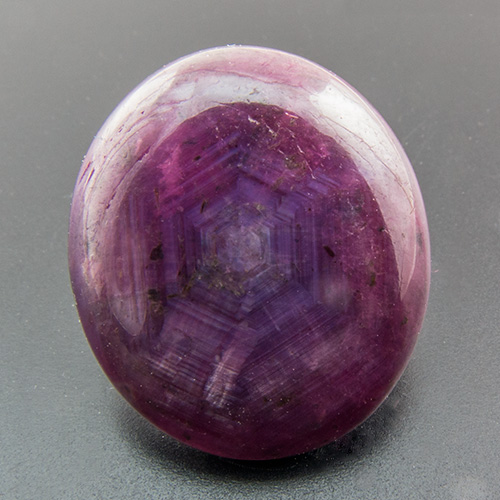 Trapiche Ruby from India. 10.88 Carat. Cabochon Oval, opaque