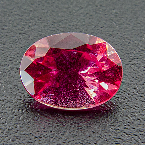 Ruby. 0.34 Carat. Oval, very distinct inclusions