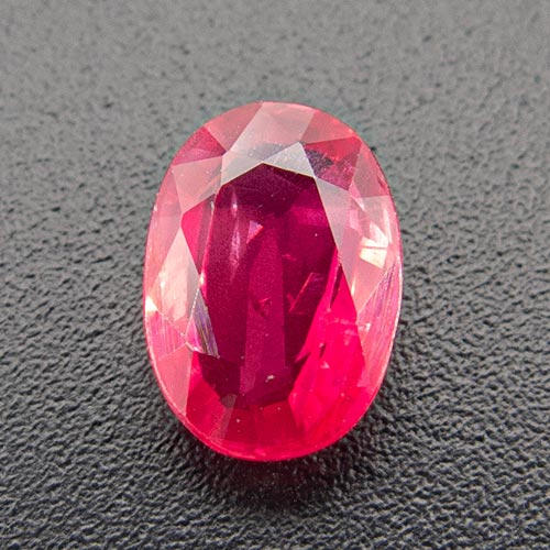 Ruby from Mozambique. 1.01 Carat. Very good colour and clarity, very shallow pavilion. Minute chip at girdle will be hidden in bezel setting. GIA certified