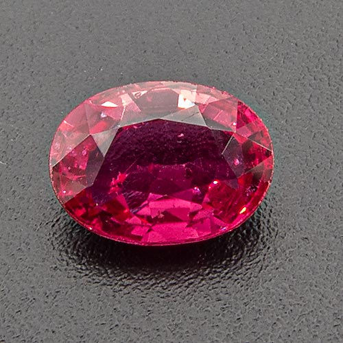 Ruby from Mozambique. 1.13 Carat. Very slightly purplish red. Very high clarity, slightly shallow cut. GIA certified