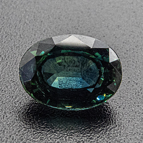 Teal sapphire from Madagascar. 1.4 Carat. Some slightly abraded facet edges on pavilion, not visible from above