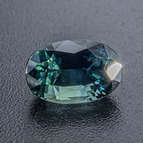 Teal sapphire from Madagascar. 1.16 Carat. Oval, small inclusions