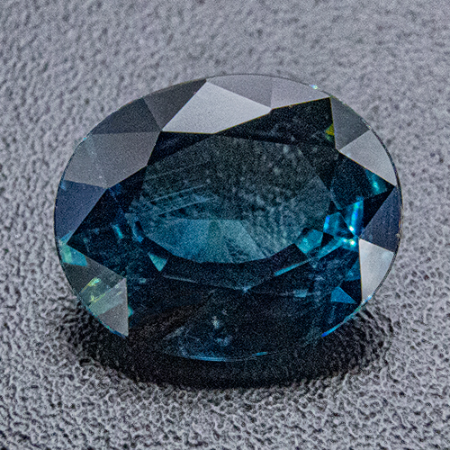 Teal sapphire from Madagascar. 1.29 Carat. Oval, small inclusions
