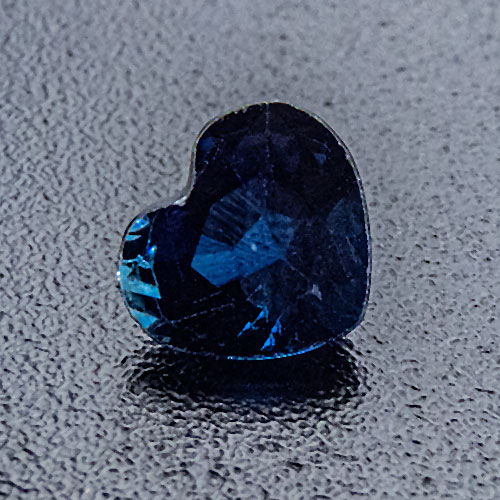 Sapphire from Thailand. 0.42 Carat. Very slightly abraded facet edges on pavilion are not visible from above
