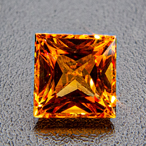 Yellow Sapphire from Tanzania. 0.64 Carat. Square Princess, very very small inclusions