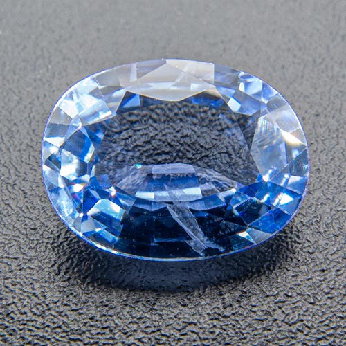 Sapphire from Sri Lanka. 1 Piece. Nice light blue, shallow cut. Very good value!