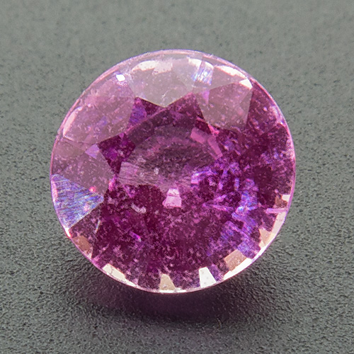 Pink Sapphire from Sri Lanka. 0.85 Carat. Round, distinct inclusions