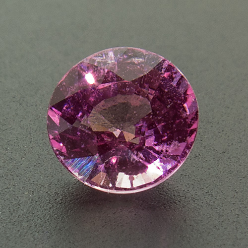 Pink Sapphire from Sri Lanka. 1.05 Carat. Round, distinct inclusions