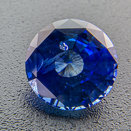 Sapphire from Madagascar. 1.17 Carat. Round, distinct inclusions