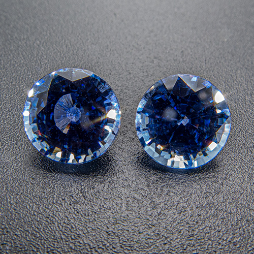 Sapphire from Madagascar. 3.29 Carat. Beautiful, well matched pair. Very good colour and clarity. Hard to find in this size.