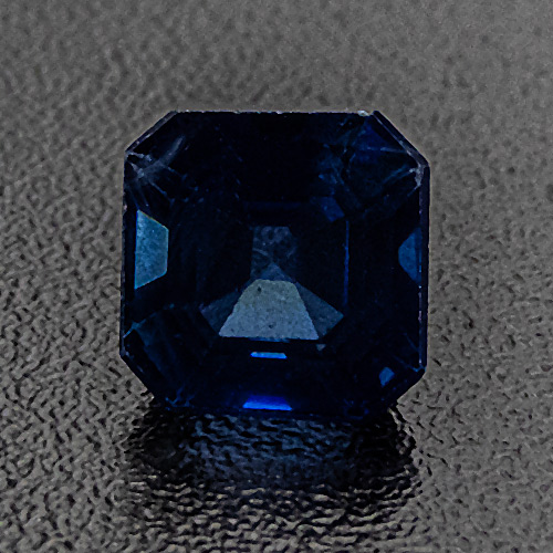 Sapphire from Thailand. 0.5 Carat. Emerald Cut, distinct inclusions