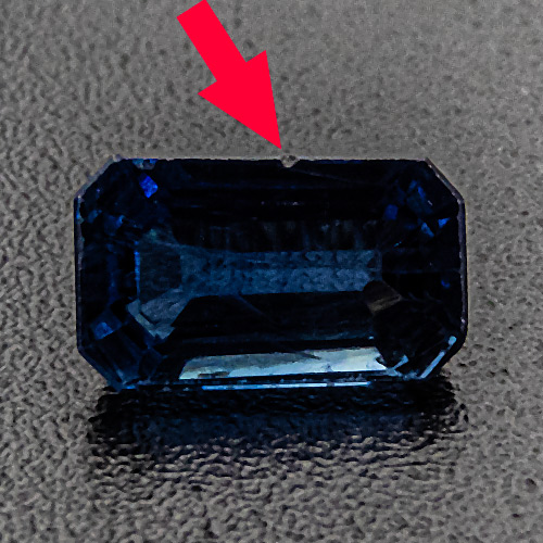 Sapphire from Thailand. 0.61 Carat. Small chip at girdle can be hidden in bezel setting
