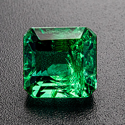 Emerald from Zambia. 2.05 Carat. Emerald Cut, distinct inclusions