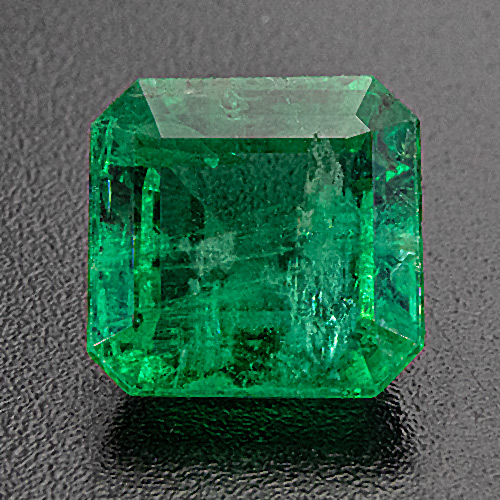 Emerald from Zambia. 2.42 Carat. Emerald Cut, distinct inclusions