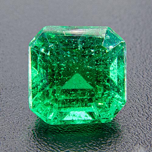 Emerald from Zambia. 1.14 Carat. Emerald Cut, very distinct inclusions