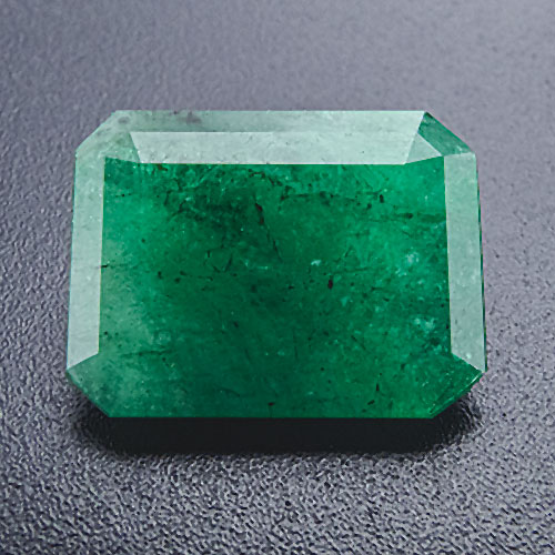 Emerald from Brazil. 5.04 Carat. Emerald Cut, semi-translucent