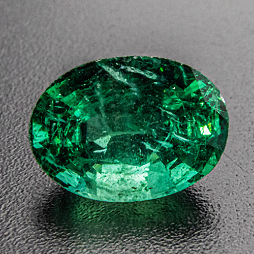 Emerald from Zambia. 2.07 Carat. Oval, distinct inclusions