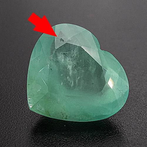Emerald from Brazil. 6.25 Carat. Small natural cavity on crown, impressive size
