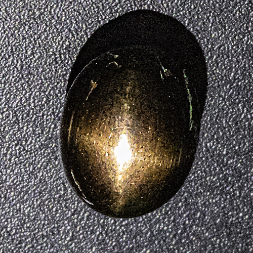 Star Bronzite from India. 2.2 Carat. Cabochon Oval, opaque