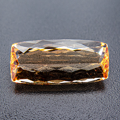 Imperial Topaz from Brazil. 3.18 Carat. Cushion, very very small inclusions