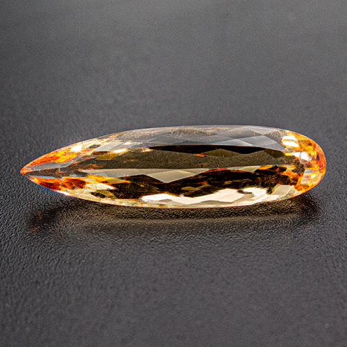 Imperial Topaz from Brazil. 5.37 Carat. Very good, colour, elegant, slender shape - this is a true beauty