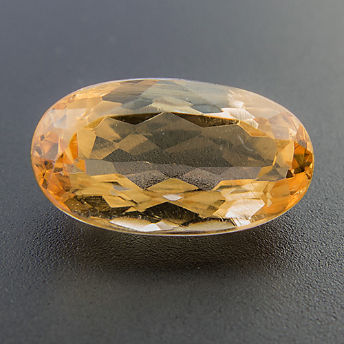 Golden Topaz from Brazil. 2.44 Carat. Oval, very small inclusions