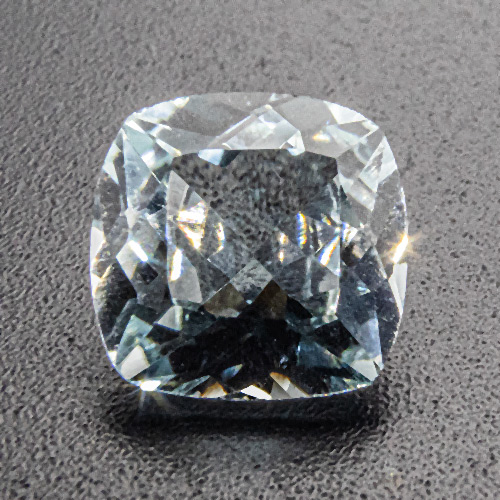 Natural Blue Topaz from Brazil. 1.85 Carat. Cushion, very small inclusions