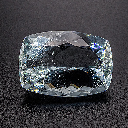 Natural Blue Topaz from Brazil. 16.8 Carat. Cushion, distinct inclusions