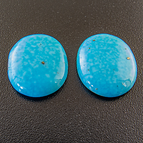 Turquoise from Mexico. 4.45 Carat. Cabochon Oval, opaque
