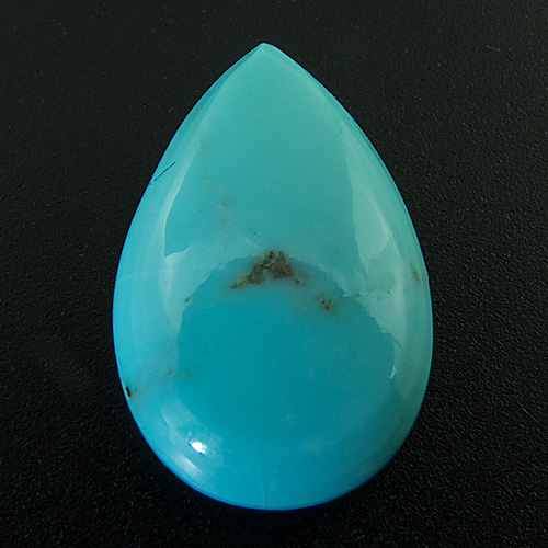 Turquoise from United States. 3.83 Carat. Cabochon Pear, opaque