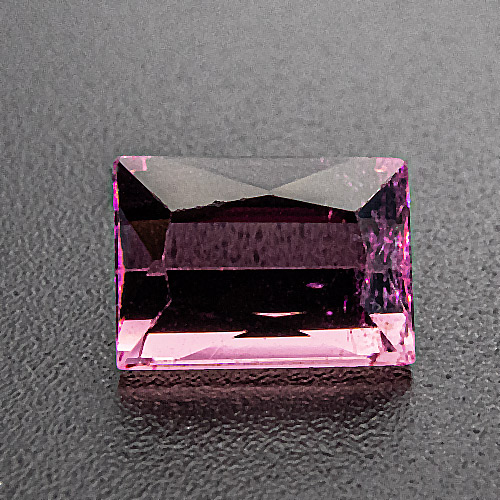 Tourmaline (Rubellite). 1.14 Carat. Slightly abraded facet edges, very good colour, though
