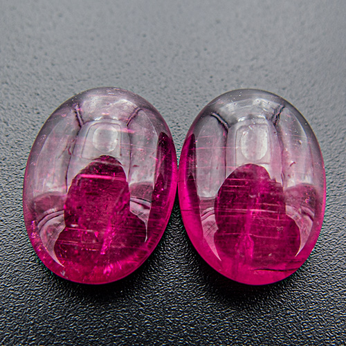 Tourmaline (Rubellite) from Brazil. 11.57 Carat. Very nice pair. Good colour, well cut and well matched.