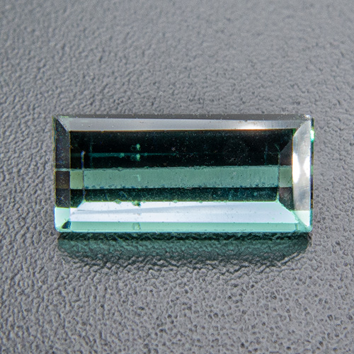 Tourmaline (Indigolite) from Brazil. 0.86 Carat. Baguette, very very small inclusions