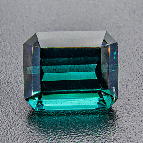 Tourmaline (Indigolite) from Namibia. 1.58 Carat. Emerald Cut, very small inclusions