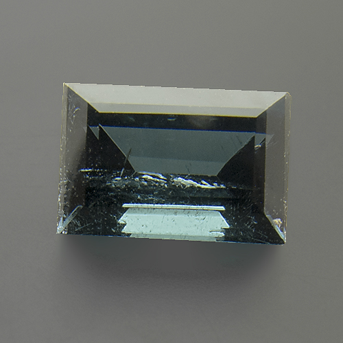 Tourmaline (Indigolite) from Namibia. 0.67 Carat. Baguette, small inclusions