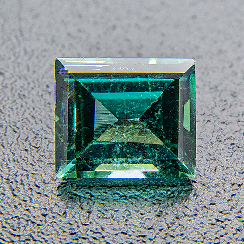 Tourmaline (Indigolite) from Namibia. 0.42 Carat. Baguette, small inclusions