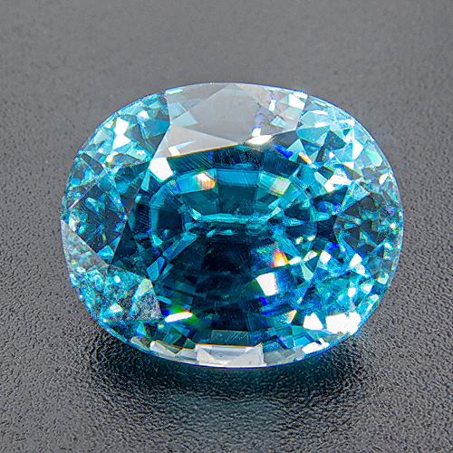 Zircon (Starlite) from Cambodia. 9.99 Carat. Our best blue zircon