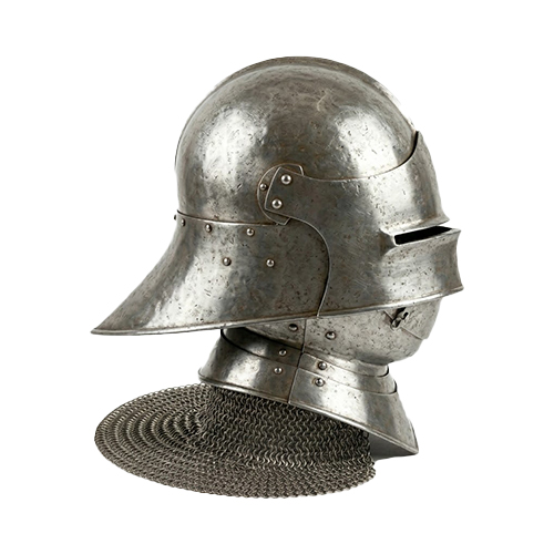 Schaller mit Klappvisier und Bart