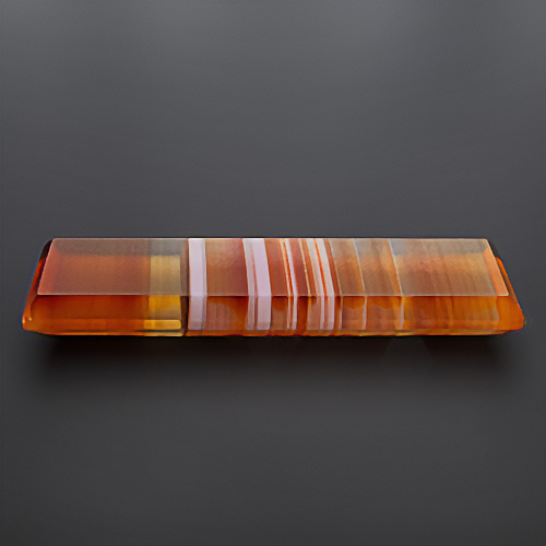 orange und weiß gestreifter Karneol, orange and white banded cornelian