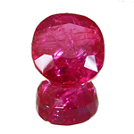 rubin glasgefüllt - glassfilled ruby